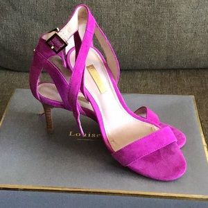Ladies suede ankle strap pumps (comes with box)